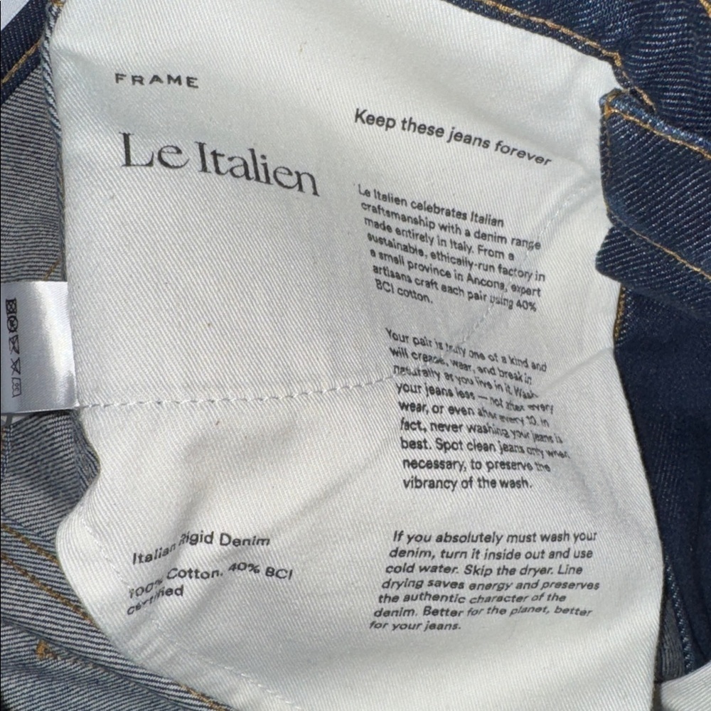 Frame Le Italien True Straight High Rise Jeans Rinse - Picture 10 of 13